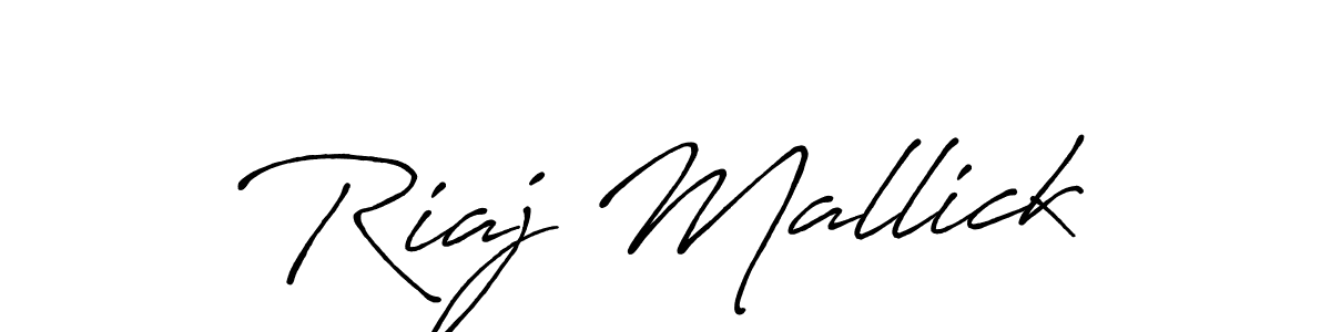 It looks lik you need a new signature style for name Riaj Mallick. Design unique handwritten (Antro_Vectra_Bolder) signature with our free signature maker in just a few clicks. Riaj Mallick signature style 7 images and pictures png