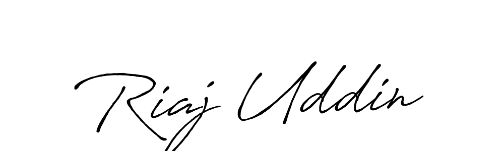 Also You can easily find your signature by using the search form. We will create Riaj Uddin name handwritten signature images for you free of cost using Antro_Vectra_Bolder sign style. Riaj Uddin signature style 7 images and pictures png