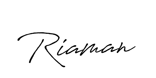 Also we have Riaman name is the best signature style. Create professional handwritten signature collection using Antro_Vectra_Bolder autograph style. Riaman signature style 7 images and pictures png