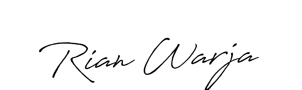 Also You can easily find your signature by using the search form. We will create Rian Warja name handwritten signature images for you free of cost using Antro_Vectra_Bolder sign style. Rian Warja signature style 7 images and pictures png
