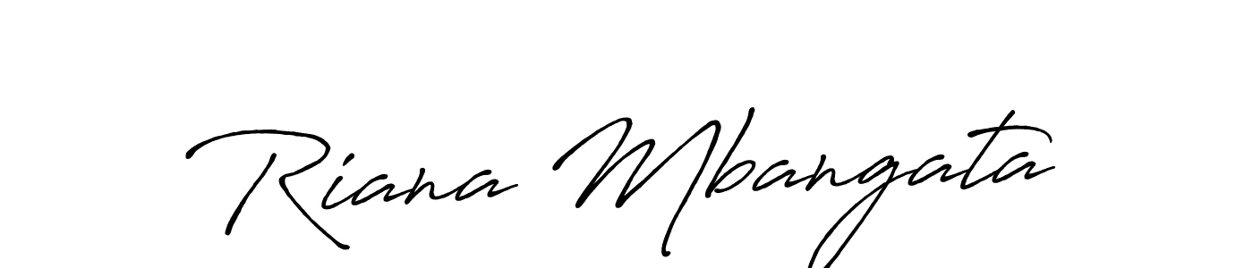 The best way (Antro_Vectra_Bolder) to make a short signature is to pick only two or three words in your name. The name Riana Mbangata include a total of six letters. For converting this name. Riana Mbangata signature style 7 images and pictures png