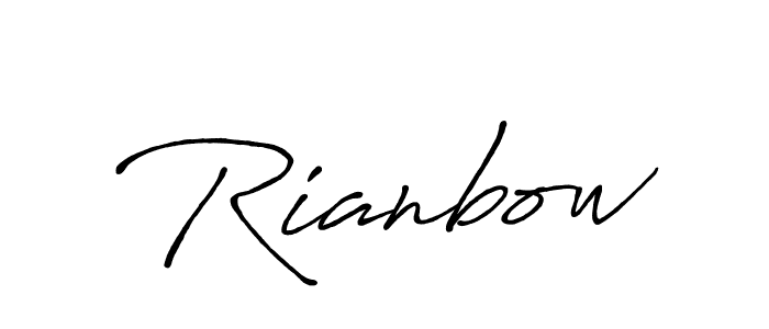 Design your own signature with our free online signature maker. With this signature software, you can create a handwritten (Antro_Vectra_Bolder) signature for name Rianbow. Rianbow signature style 7 images and pictures png