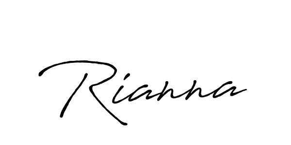 Use a signature maker to create a handwritten signature online. With this signature software, you can design (Antro_Vectra_Bolder) your own signature for name Rianna. Rianna signature style 7 images and pictures png