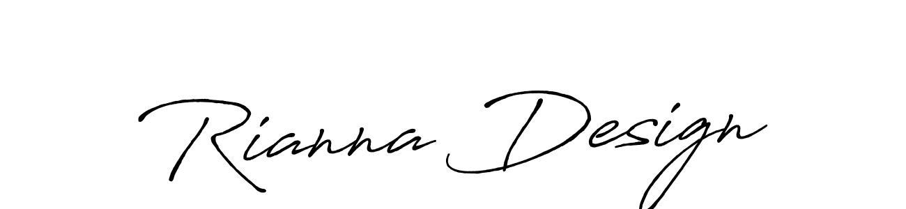 How to make Rianna Design signature? Antro_Vectra_Bolder is a professional autograph style. Create handwritten signature for Rianna Design name. Rianna Design signature style 7 images and pictures png