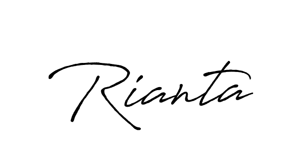 if you are searching for the best signature style for your name Rianta. so please give up your signature search. here we have designed multiple signature styles  using Antro_Vectra_Bolder. Rianta signature style 7 images and pictures png