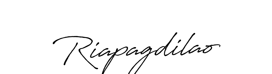 Make a beautiful signature design for name Riapagdilao. With this signature (Antro_Vectra_Bolder) style, you can create a handwritten signature for free. Riapagdilao signature style 7 images and pictures png