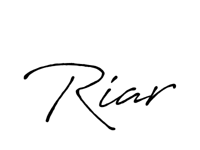 Make a beautiful signature design for name Riar. With this signature (Antro_Vectra_Bolder) style, you can create a handwritten signature for free. Riar signature style 7 images and pictures png