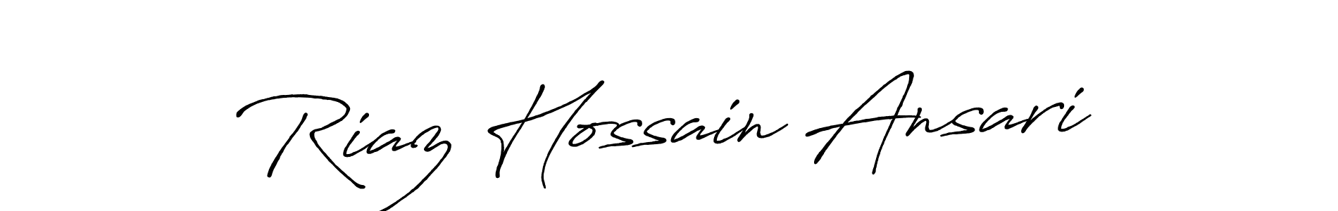 Riaz Hossain Ansari stylish signature style. Best Handwritten Sign (Antro_Vectra_Bolder) for my name. Handwritten Signature Collection Ideas for my name Riaz Hossain Ansari. Riaz Hossain Ansari signature style 7 images and pictures png