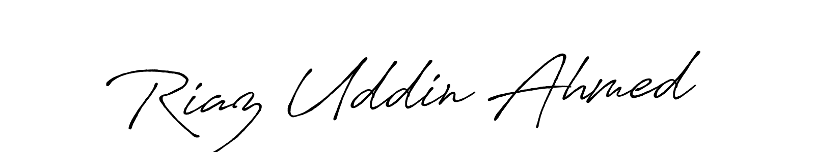 Design your own signature with our free online signature maker. With this signature software, you can create a handwritten (Antro_Vectra_Bolder) signature for name Riaz Uddin Ahmed. Riaz Uddin Ahmed signature style 7 images and pictures png