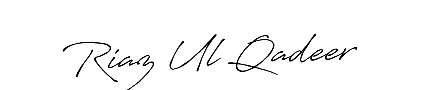 if you are searching for the best signature style for your name Riaz Ul Qadeer. so please give up your signature search. here we have designed multiple signature styles  using Antro_Vectra_Bolder. Riaz Ul Qadeer signature style 7 images and pictures png