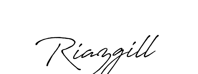 It looks lik you need a new signature style for name Riazgill. Design unique handwritten (Antro_Vectra_Bolder) signature with our free signature maker in just a few clicks. Riazgill signature style 7 images and pictures png