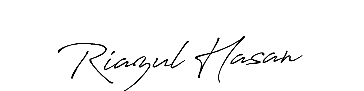 Use a signature maker to create a handwritten signature online. With this signature software, you can design (Antro_Vectra_Bolder) your own signature for name Riazul Hasan. Riazul Hasan signature style 7 images and pictures png