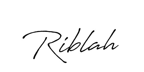 Use a signature maker to create a handwritten signature online. With this signature software, you can design (Antro_Vectra_Bolder) your own signature for name Riblah. Riblah signature style 7 images and pictures png