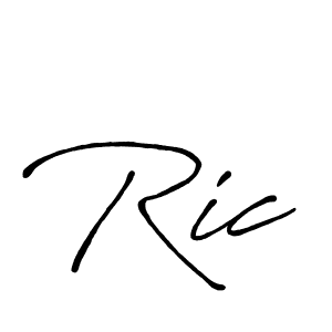 Use a signature maker to create a handwritten signature online. With this signature software, you can design (Antro_Vectra_Bolder) your own signature for name Ric. Ric signature style 7 images and pictures png