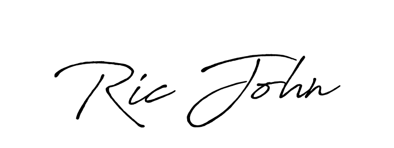 How to make Ric John signature? Antro_Vectra_Bolder is a professional autograph style. Create handwritten signature for Ric John name. Ric John signature style 7 images and pictures png