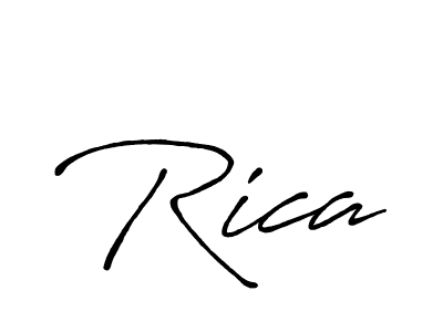Design your own signature with our free online signature maker. With this signature software, you can create a handwritten (Antro_Vectra_Bolder) signature for name Rica. Rica signature style 7 images and pictures png