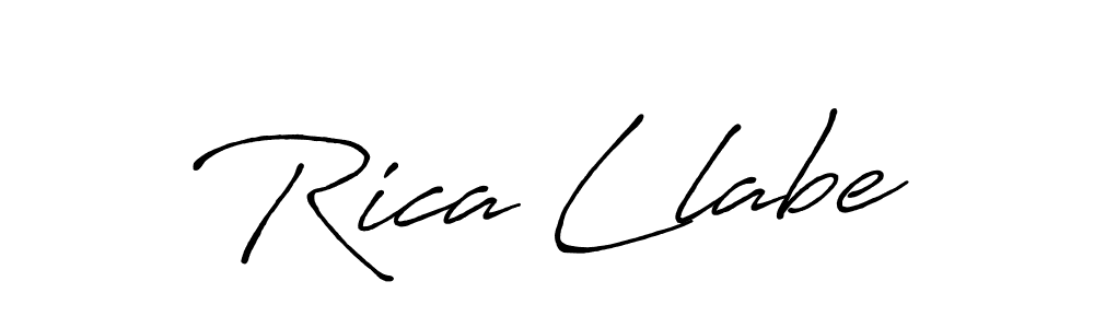 Make a beautiful signature design for name Rica Llabe. Use this online signature maker to create a handwritten signature for free. Rica Llabe signature style 7 images and pictures png