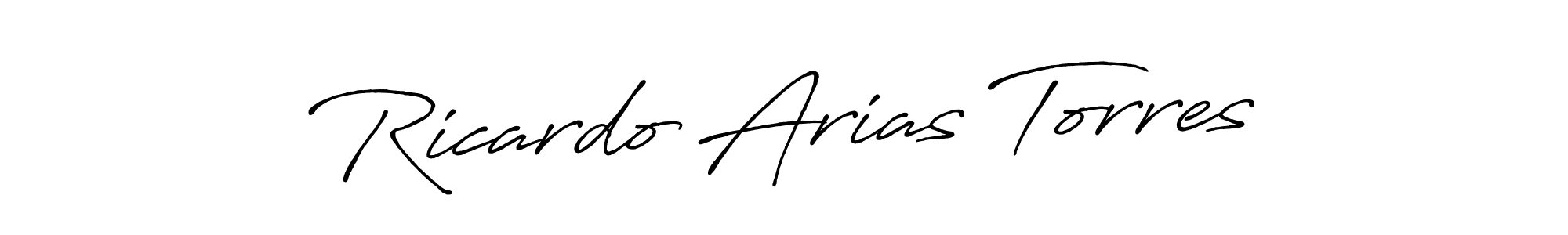Create a beautiful signature design for name Ricardo Arias Torres. With this signature (Antro_Vectra_Bolder) fonts, you can make a handwritten signature for free. Ricardo Arias Torres signature style 7 images and pictures png