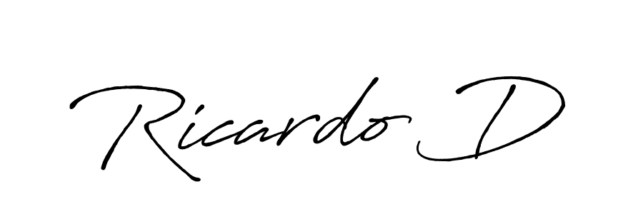 This is the best signature style for the Ricardo D name. Also you like these signature font (Antro_Vectra_Bolder). Mix name signature. Ricardo D signature style 7 images and pictures png