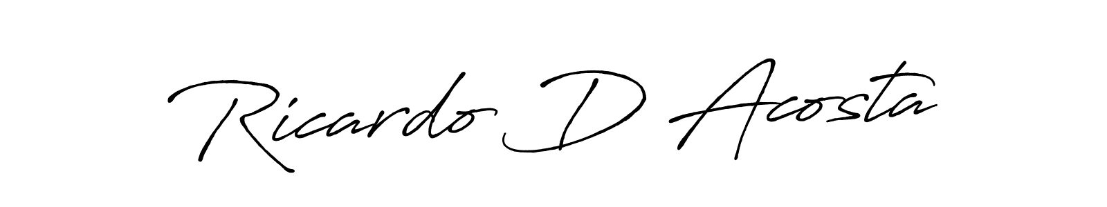 Antro_Vectra_Bolder is a professional signature style that is perfect for those who want to add a touch of class to their signature. It is also a great choice for those who want to make their signature more unique. Get Ricardo D Acosta name to fancy signature for free. Ricardo D Acosta signature style 7 images and pictures png