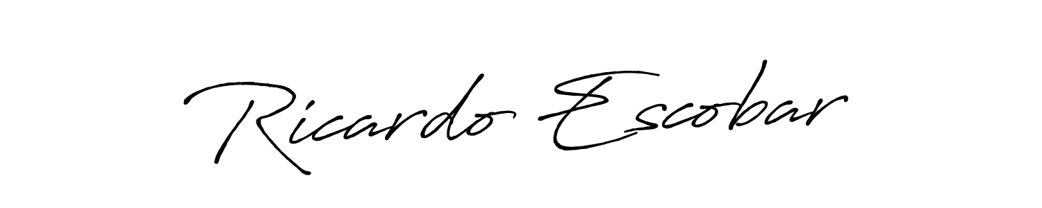 The best way (Antro_Vectra_Bolder) to make a short signature is to pick only two or three words in your name. The name Ricardo Escobar include a total of six letters. For converting this name. Ricardo Escobar signature style 7 images and pictures png