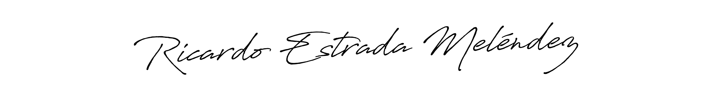 Ricardo Estrada Meléndez stylish signature style. Best Handwritten Sign (Antro_Vectra_Bolder) for my name. Handwritten Signature Collection Ideas for my name Ricardo Estrada Meléndez. Ricardo Estrada Meléndez signature style 7 images and pictures png