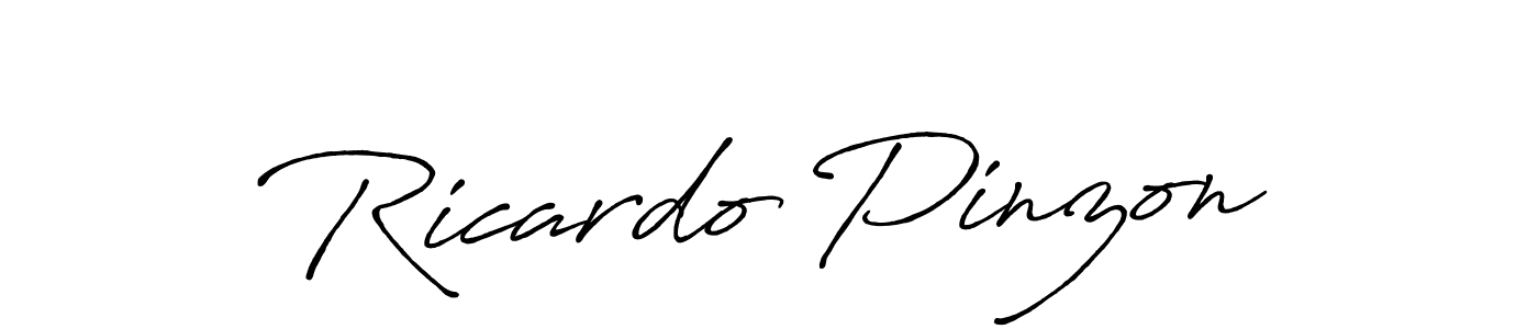 Similarly Antro_Vectra_Bolder is the best handwritten signature design. Signature creator online .You can use it as an online autograph creator for name Ricardo Pinzon. Ricardo Pinzon signature style 7 images and pictures png