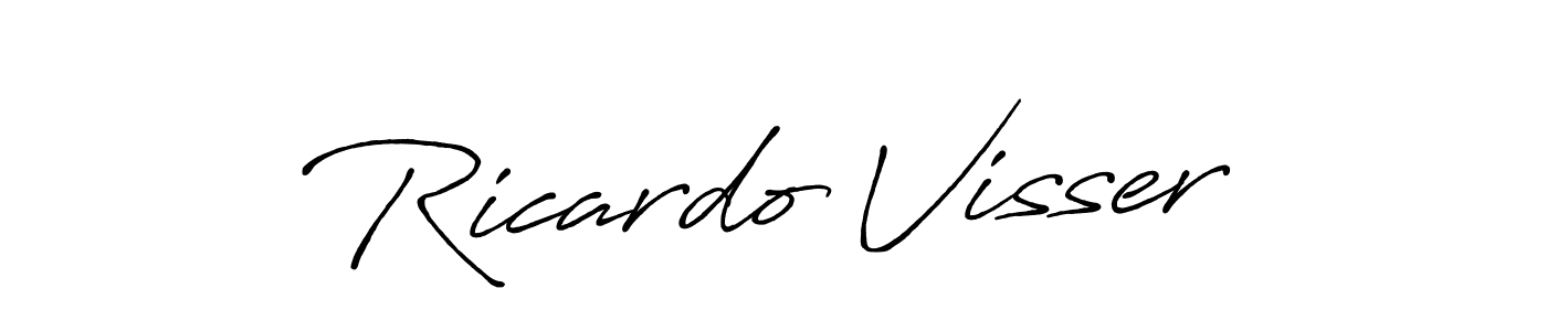 Create a beautiful signature design for name Ricardo Visser. With this signature (Antro_Vectra_Bolder) fonts, you can make a handwritten signature for free. Ricardo Visser signature style 7 images and pictures png