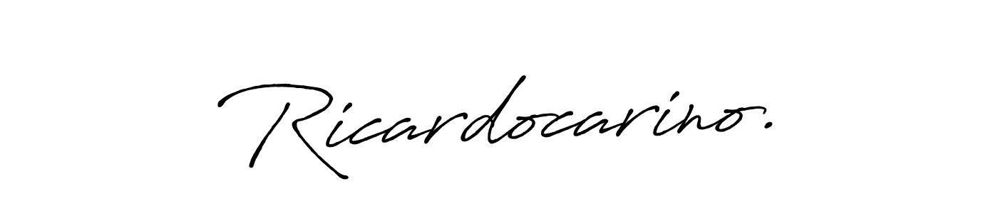 Use a signature maker to create a handwritten signature online. With this signature software, you can design (Antro_Vectra_Bolder) your own signature for name Ricardocarino.. Ricardocarino. signature style 7 images and pictures png