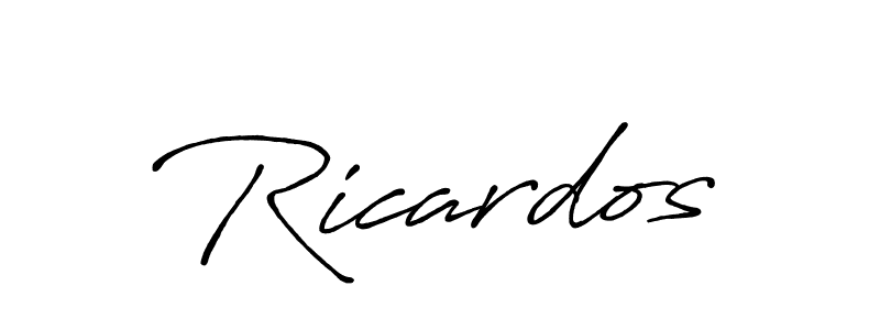 Ricardos stylish signature style. Best Handwritten Sign (Antro_Vectra_Bolder) for my name. Handwritten Signature Collection Ideas for my name Ricardos. Ricardos signature style 7 images and pictures png