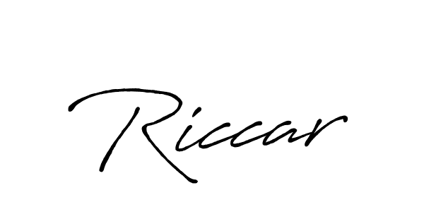 Create a beautiful signature design for name Riccar. With this signature (Antro_Vectra_Bolder) fonts, you can make a handwritten signature for free. Riccar signature style 7 images and pictures png