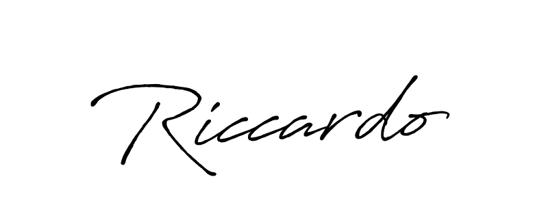 Riccardo stylish signature style. Best Handwritten Sign (Antro_Vectra_Bolder) for my name. Handwritten Signature Collection Ideas for my name Riccardo. Riccardo signature style 7 images and pictures png