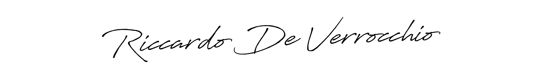 You should practise on your own different ways (Antro_Vectra_Bolder) to write your name (Riccardo De Verrocchio) in signature. don't let someone else do it for you. Riccardo De Verrocchio signature style 7 images and pictures png