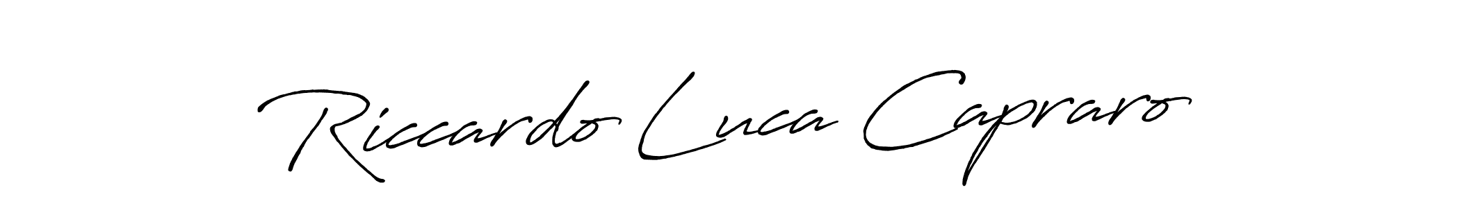 Make a short Riccardo Luca Capraro signature style. Manage your documents anywhere anytime using Antro_Vectra_Bolder. Create and add eSignatures, submit forms, share and send files easily. Riccardo Luca Capraro signature style 7 images and pictures png