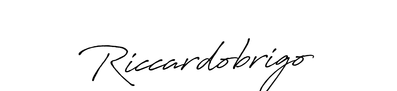 Design your own signature with our free online signature maker. With this signature software, you can create a handwritten (Antro_Vectra_Bolder) signature for name Riccardobrigo. Riccardobrigo signature style 7 images and pictures png