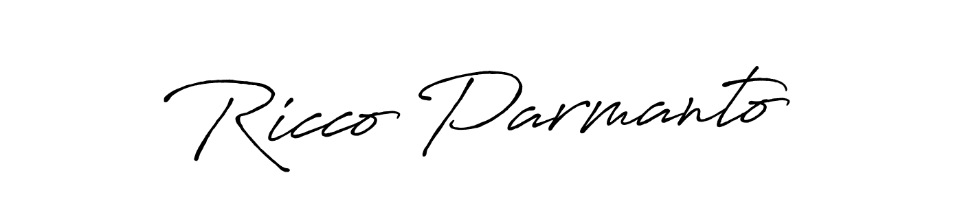 Design your own signature with our free online signature maker. With this signature software, you can create a handwritten (Antro_Vectra_Bolder) signature for name Ricco Parmanto. Ricco Parmanto signature style 7 images and pictures png