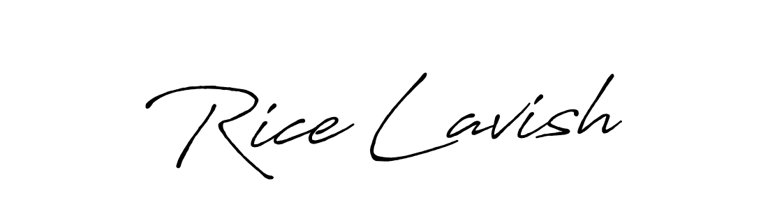 Also You can easily find your signature by using the search form. We will create Rice Lavish name handwritten signature images for you free of cost using Antro_Vectra_Bolder sign style. Rice Lavish signature style 7 images and pictures png