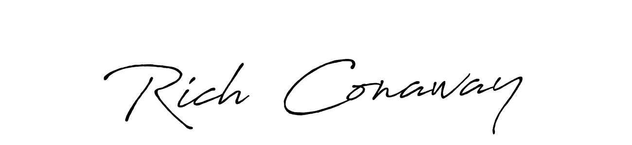 Also You can easily find your signature by using the search form. We will create Rich  Conaway name handwritten signature images for you free of cost using Antro_Vectra_Bolder sign style. Rich  Conaway signature style 7 images and pictures png