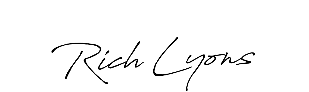 How to make Rich Lyons signature? Antro_Vectra_Bolder is a professional autograph style. Create handwritten signature for Rich Lyons name. Rich Lyons signature style 7 images and pictures png