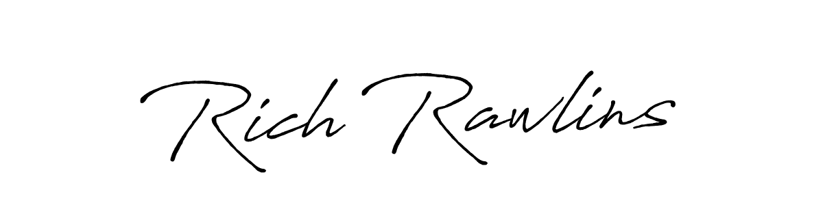 Also we have Rich Rawlins name is the best signature style. Create professional handwritten signature collection using Antro_Vectra_Bolder autograph style. Rich Rawlins signature style 7 images and pictures png