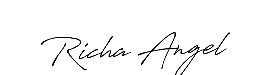 Also we have Richa Angel name is the best signature style. Create professional handwritten signature collection using Antro_Vectra_Bolder autograph style. Richa Angel signature style 7 images and pictures png