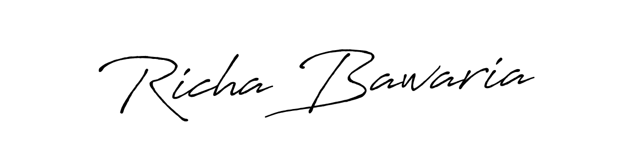 You can use this online signature creator to create a handwritten signature for the name Richa Bawaria. This is the best online autograph maker. Richa Bawaria signature style 7 images and pictures png