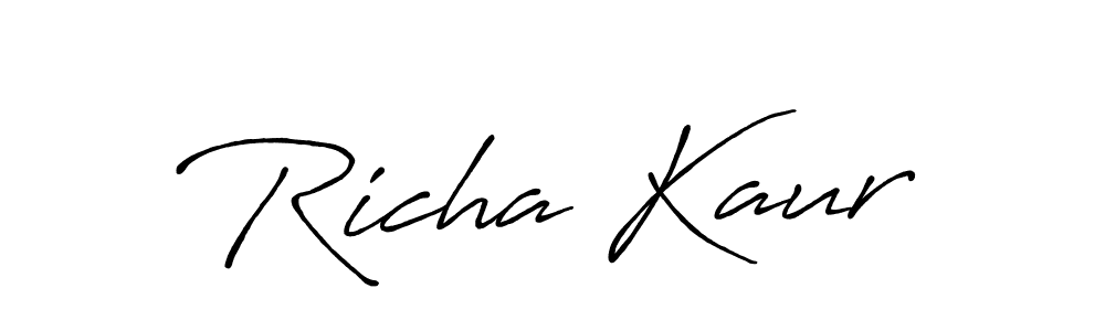 Make a beautiful signature design for name Richa Kaur. Use this online signature maker to create a handwritten signature for free. Richa Kaur signature style 7 images and pictures png