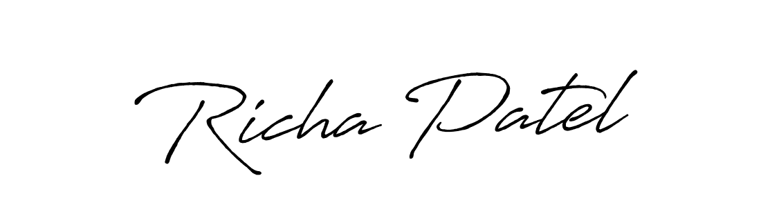 Make a beautiful signature design for name Richa Patel. Use this online signature maker to create a handwritten signature for free. Richa Patel signature style 7 images and pictures png