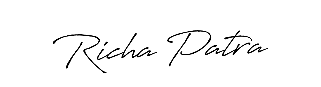 Once you've used our free online signature maker to create your best signature Antro_Vectra_Bolder style, it's time to enjoy all of the benefits that Richa Patra name signing documents. Richa Patra signature style 7 images and pictures png