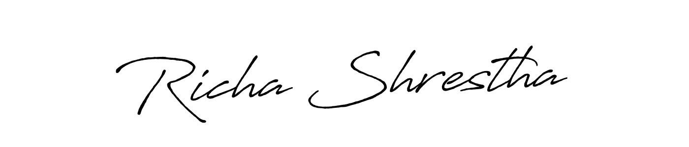 Here are the top 10 professional signature styles for the name Richa Shrestha. These are the best autograph styles you can use for your name. Richa Shrestha signature style 7 images and pictures png