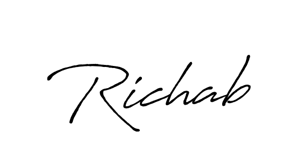 Best and Professional Signature Style for Richab. Antro_Vectra_Bolder Best Signature Style Collection. Richab signature style 7 images and pictures png
