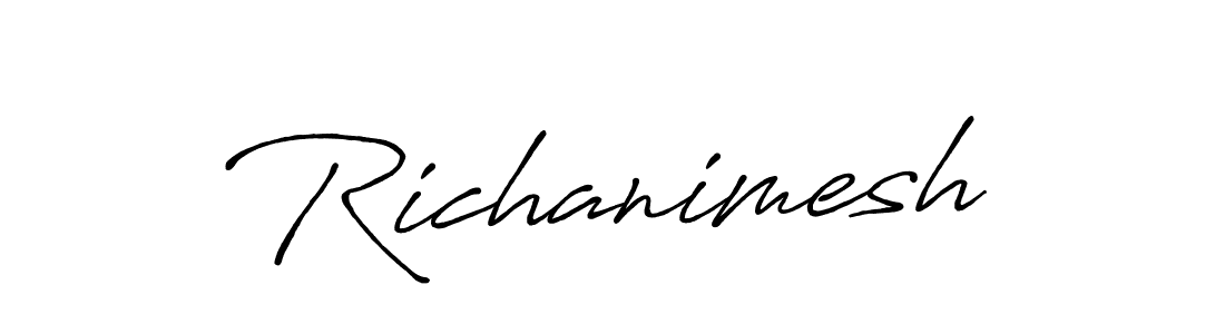 Design your own signature with our free online signature maker. With this signature software, you can create a handwritten (Antro_Vectra_Bolder) signature for name Richanimesh. Richanimesh signature style 7 images and pictures png