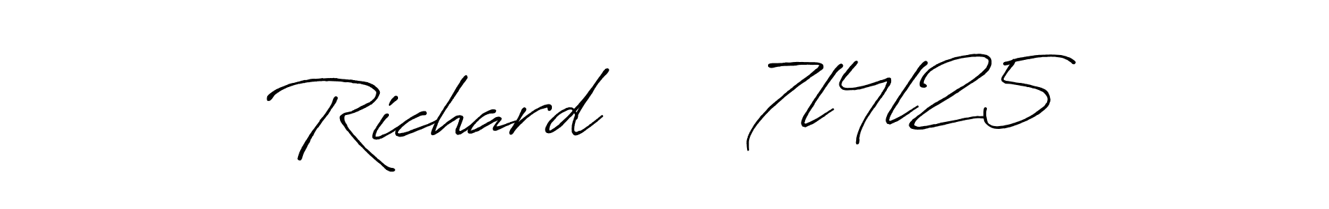 Design your own signature with our free online signature maker. With this signature software, you can create a handwritten (Antro_Vectra_Bolder) signature for name Richard      7l4l25. Richard      7l4l25 signature style 7 images and pictures png