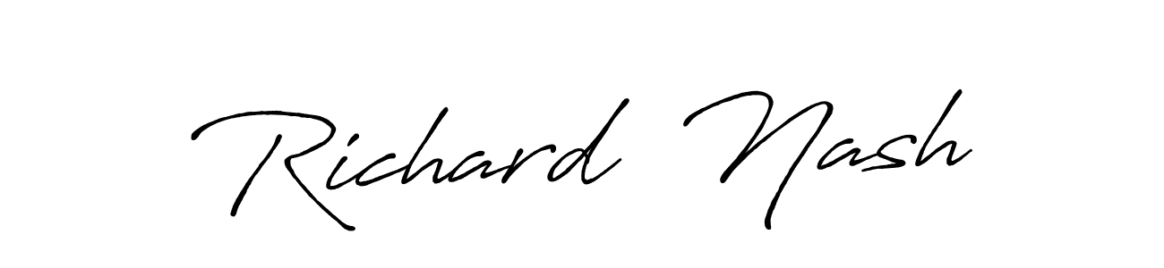 Similarly Antro_Vectra_Bolder is the best handwritten signature design. Signature creator online .You can use it as an online autograph creator for name Richard  Nash. Richard  Nash signature style 7 images and pictures png